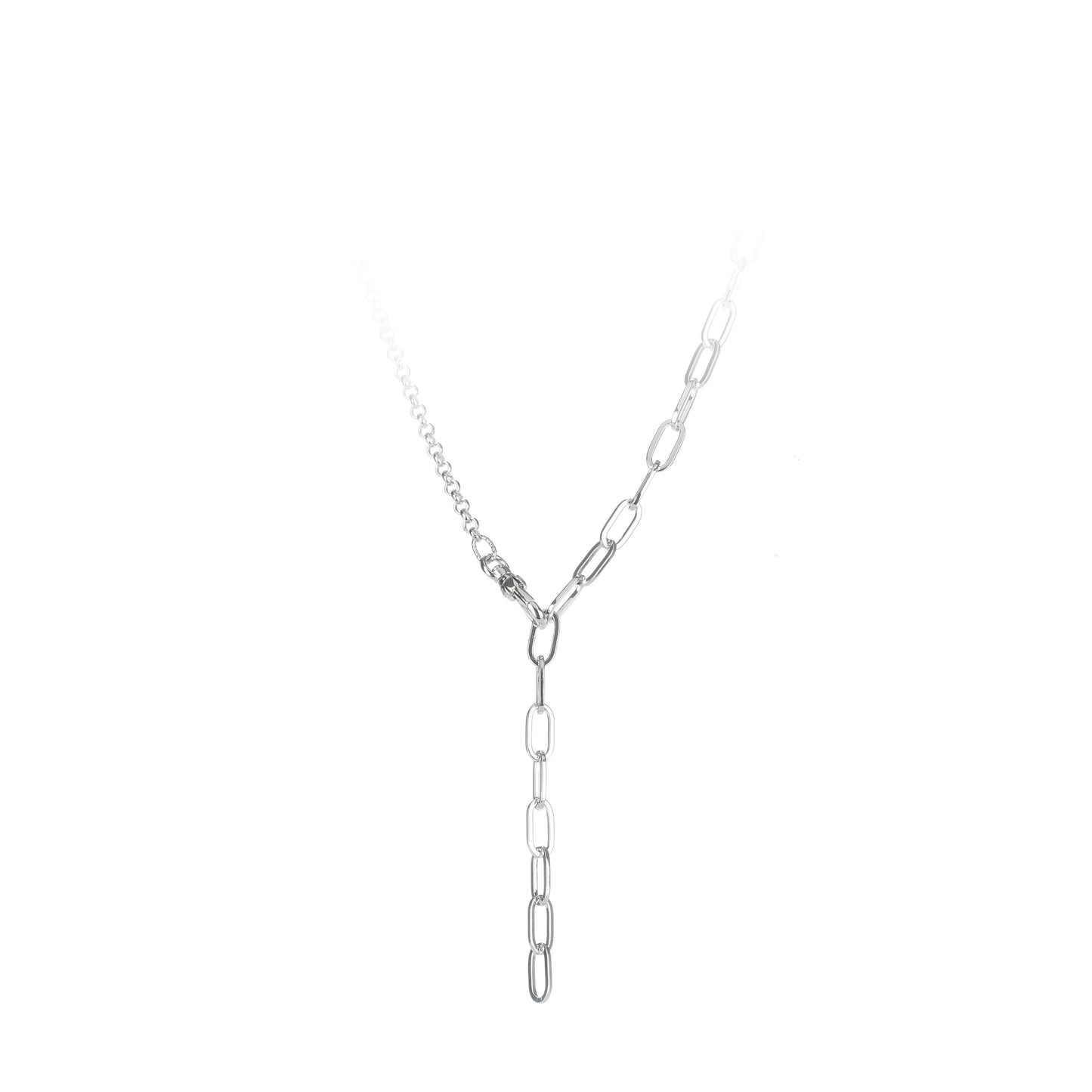 Minimalist collection: Modern “Loop by loop” Multi-purpose unique chain Necklace (Unisex)