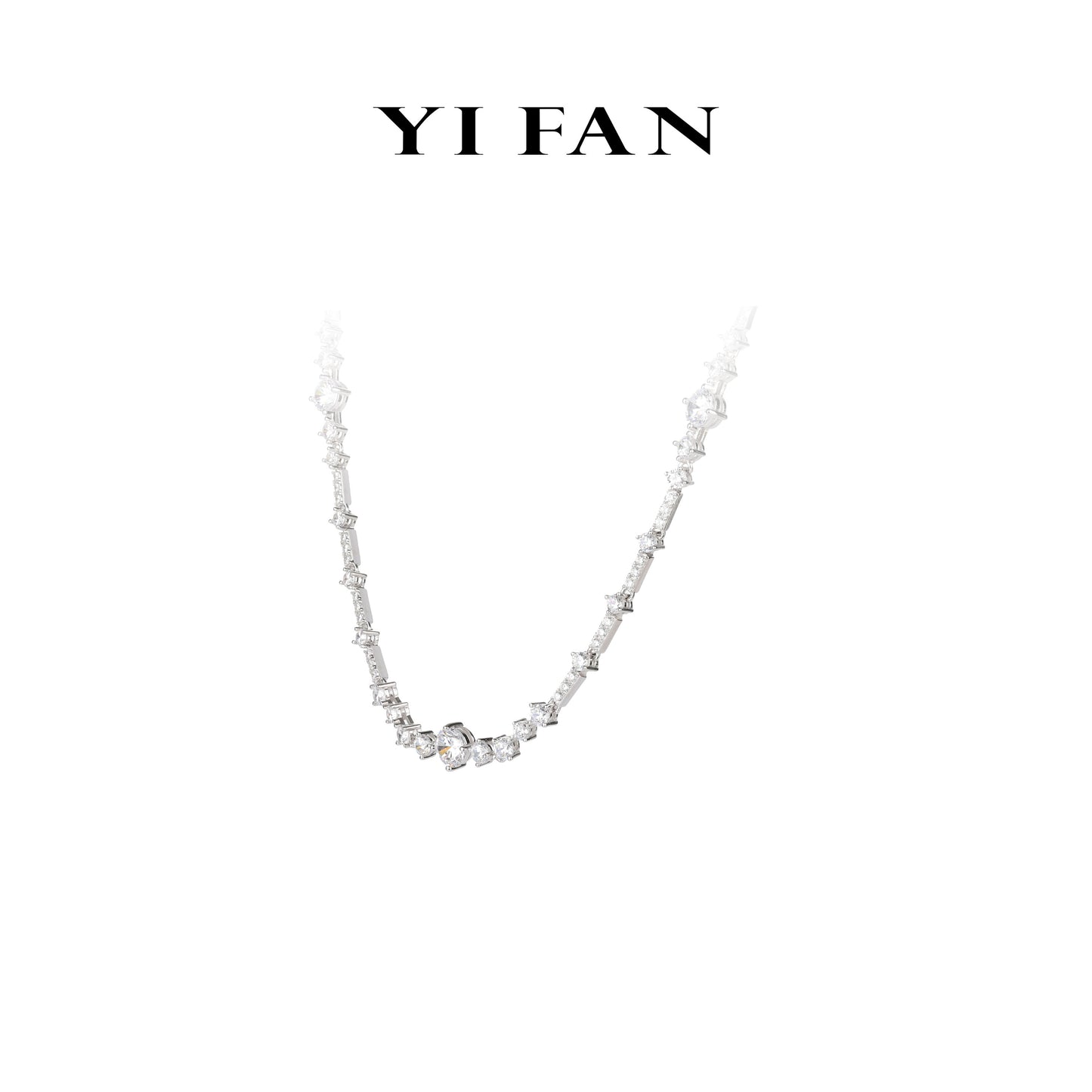 Stellar Sparkle Collection: Modern “Stardust Glimmer” exquisite Necklace