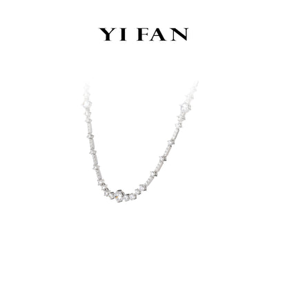 Stellar Sparkle Collection: Modern “Stardust Glimmer” exquisite Necklace