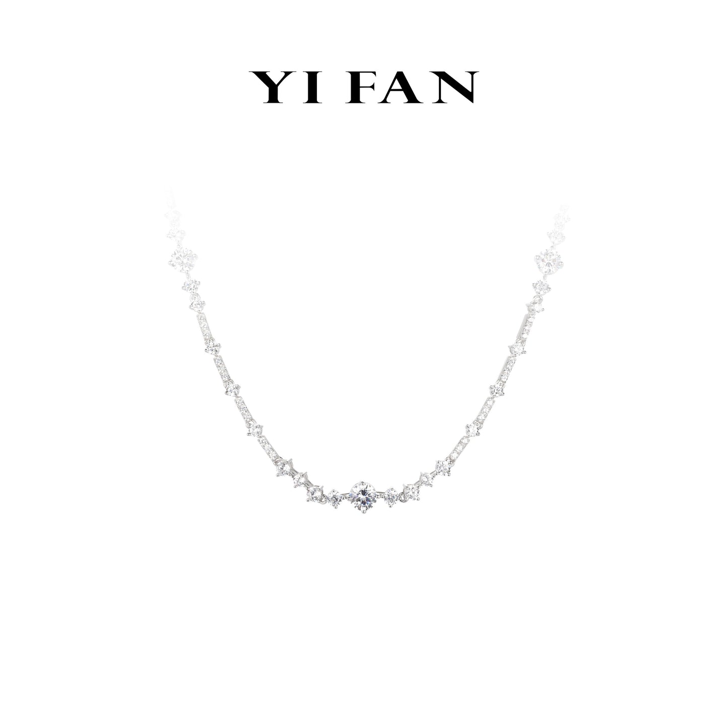 Stellar Sparkle Collection: Modern “Stardust Glimmer” exquisite Necklace