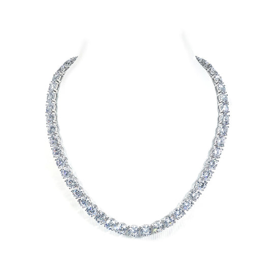 Pure Radiance Collection: Luxury "Brilliant Eastern Stars" exquisite Tennis Necklace with unique Clasp (Solitair 3 carat)
