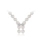 High Jewelry collection：the White Pearl Fringe Y-Necklace with Auspicious Cloud Elements (95CM)