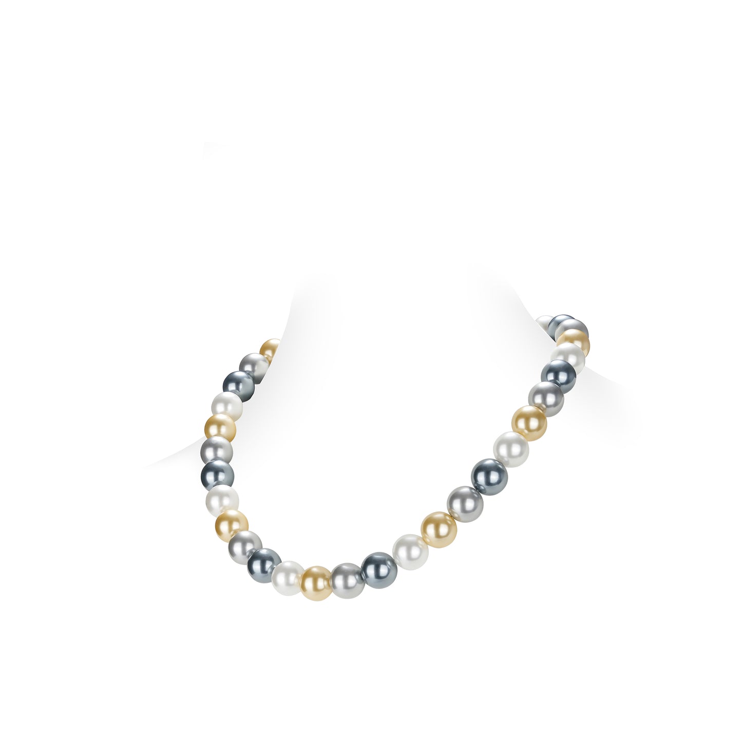 Modern Pearls necklace in 4 tones