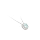 Paraiba color collection: Mint Blue Icy-cut Modern "Pigeon Egg Rock" detailed Necklace