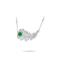 Pre-order Promotion design: Modern Green chalcedony "Feather" necklace