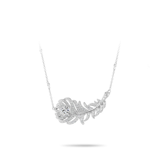 Summer Vibes collection: Modern "White Feather" Necklace