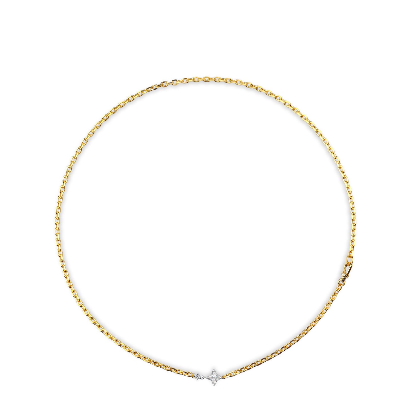 Golden time High Jewelry collection: Modern Lucky clover necklace (Unisex, multi-fuction)