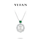 High Jewelry collection: Premium Icy Jade "Modern legendary luminous pearl" Pendant Necklace