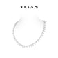 Wedding collection: Modern "Brilliant Hearts" exquisite Tennis Necklace