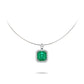 Synthetic Emerald collection: Classic 8 prong Pendant Necklace (8.96 carat)