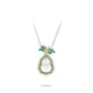 Icy Jade Green leaf Bottle gourd "Hulu" Pendant