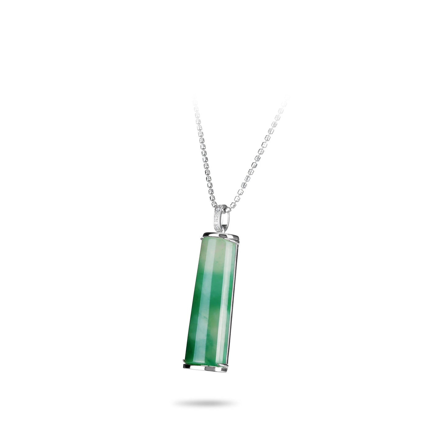 Pre-order: Luxury Dulong Jade “Floating Blossom” Auspicious Pendant Necklace