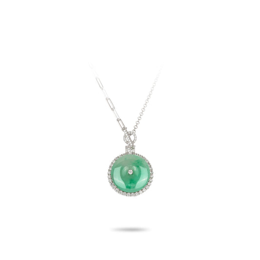 Limited edition: Luxury Dulong Jade Amulet Pendant Necklace