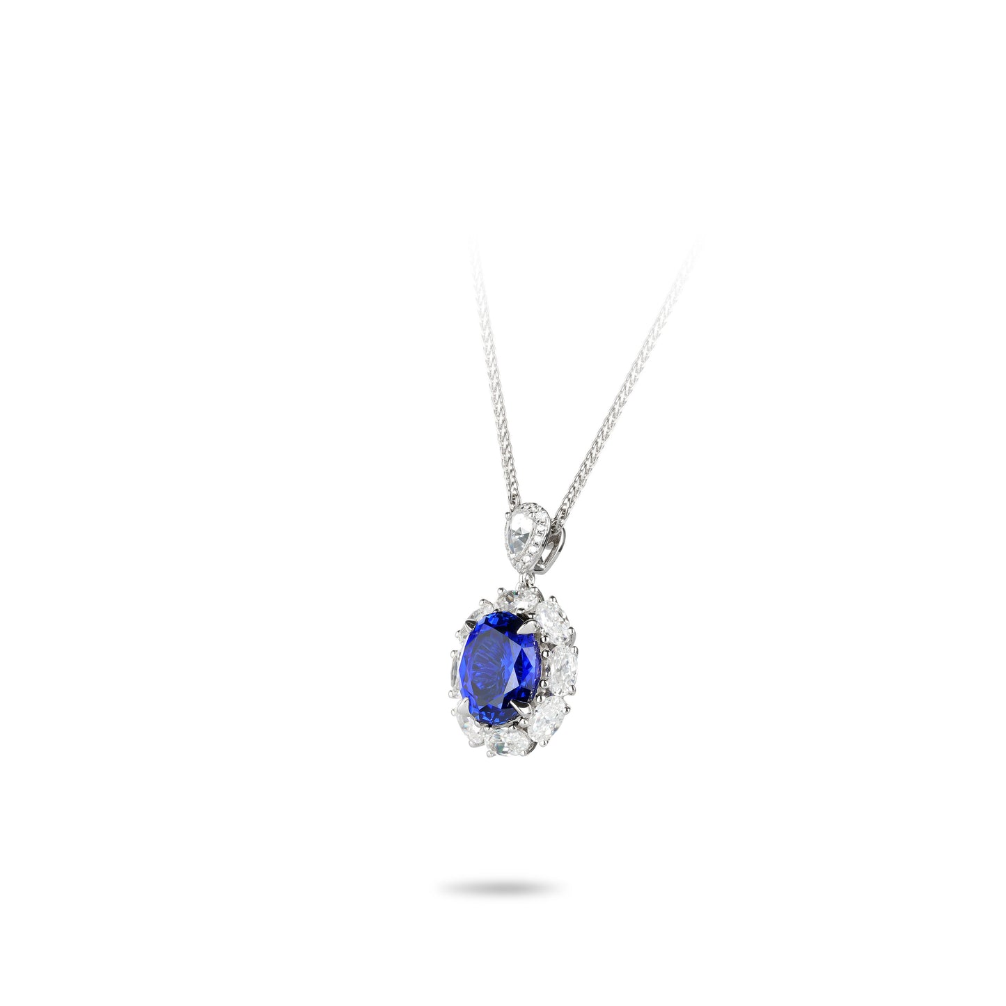 Promotion design: Blue Diana pendant, (solitaire: 5 carat)