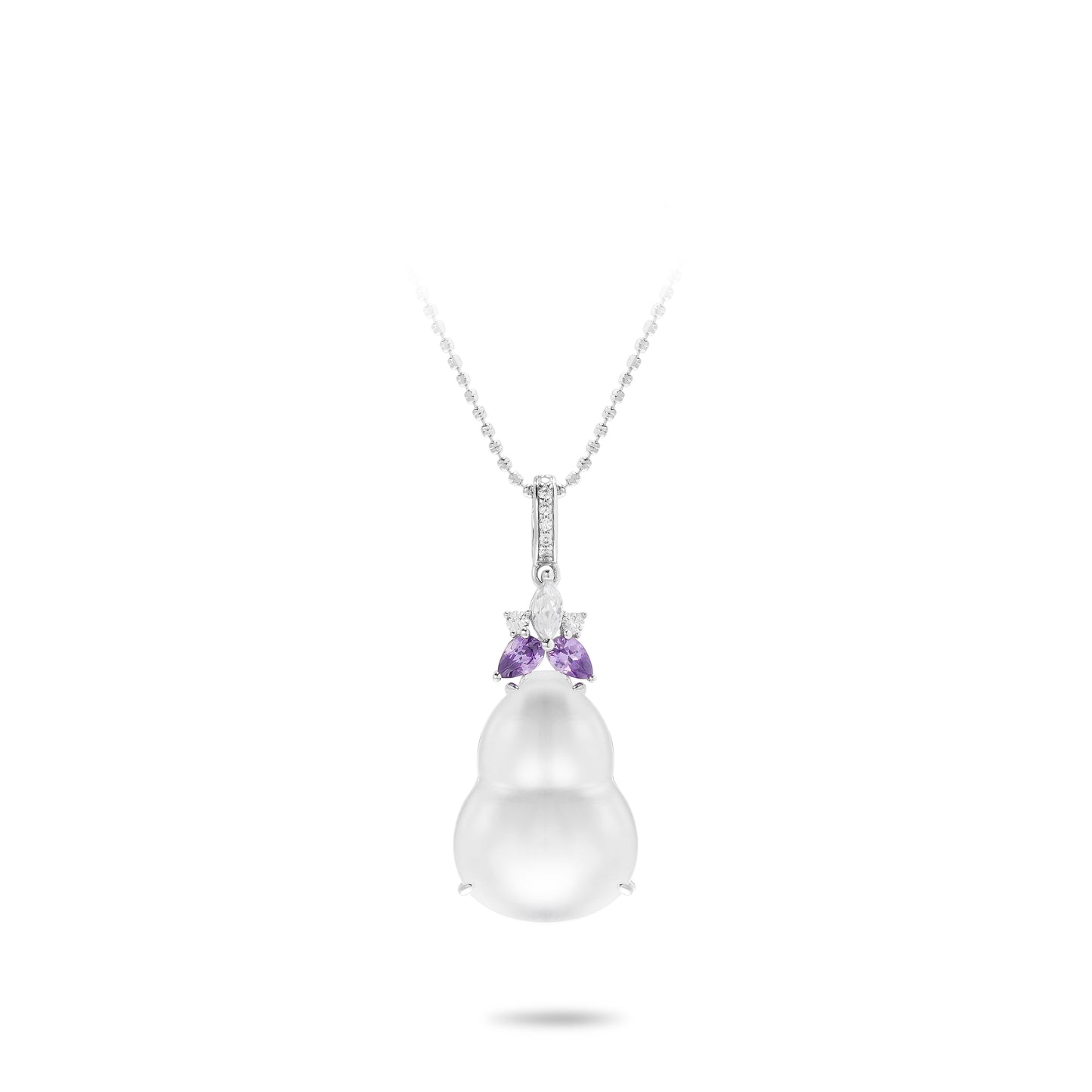 Icy Jade purple Bottle gourd "Hulu" Pendant