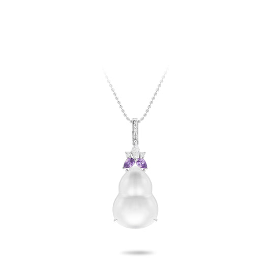 Icy Jade purple Bottle gourd "Hulu" Pendant