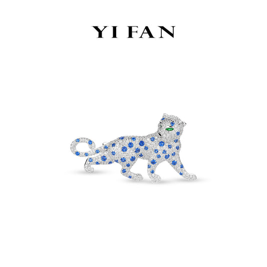 Welfare Exclusive limited edition: Modern “Blue Leopard” Brooch