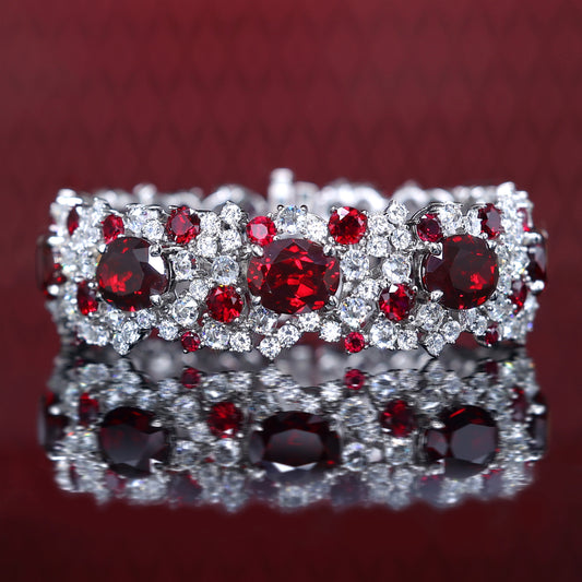 Christmas Promotion：Royal Red Oval shape Luxury bracelet