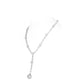 Luxury Grey "Easter Egg" modern Y shape fancy necklace