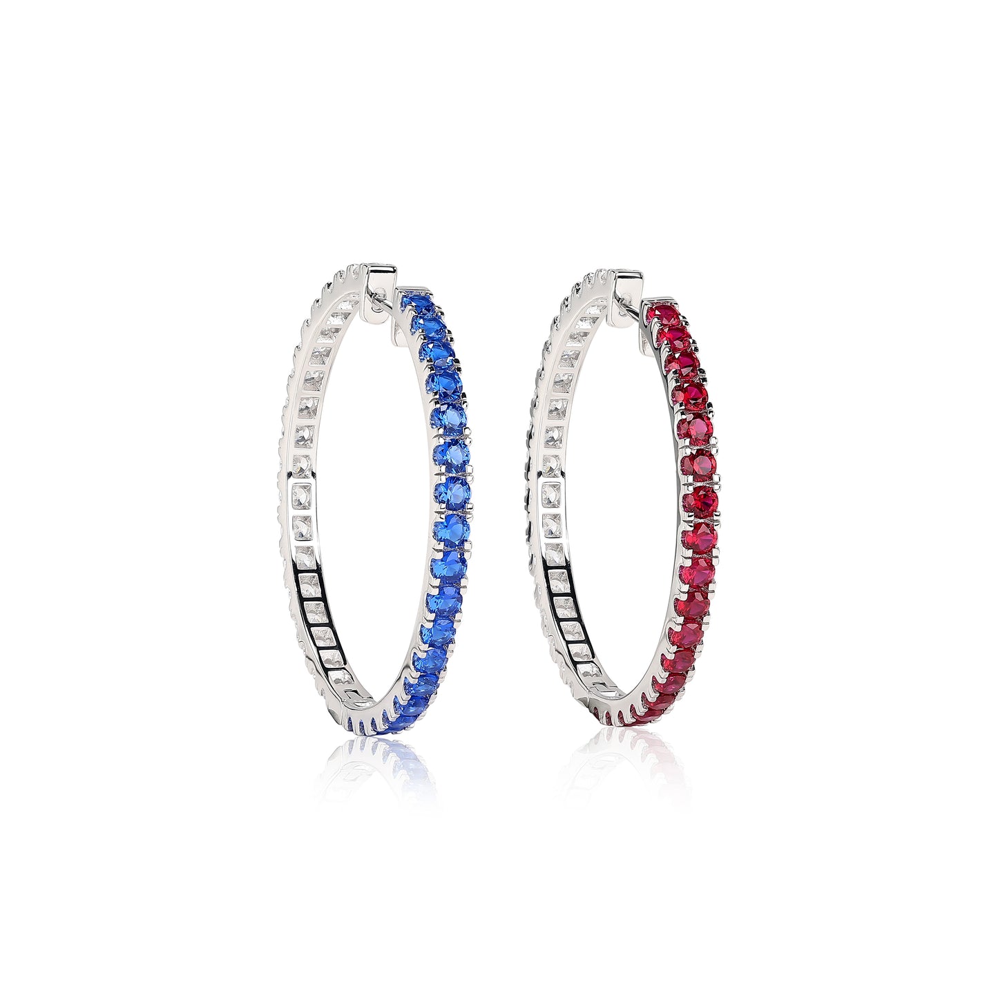 Limited edition：The American flag hoop earrings (Pre-order)