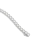 Wedding collection: Classic lab created stones tennis chain bracelet, sterling silver