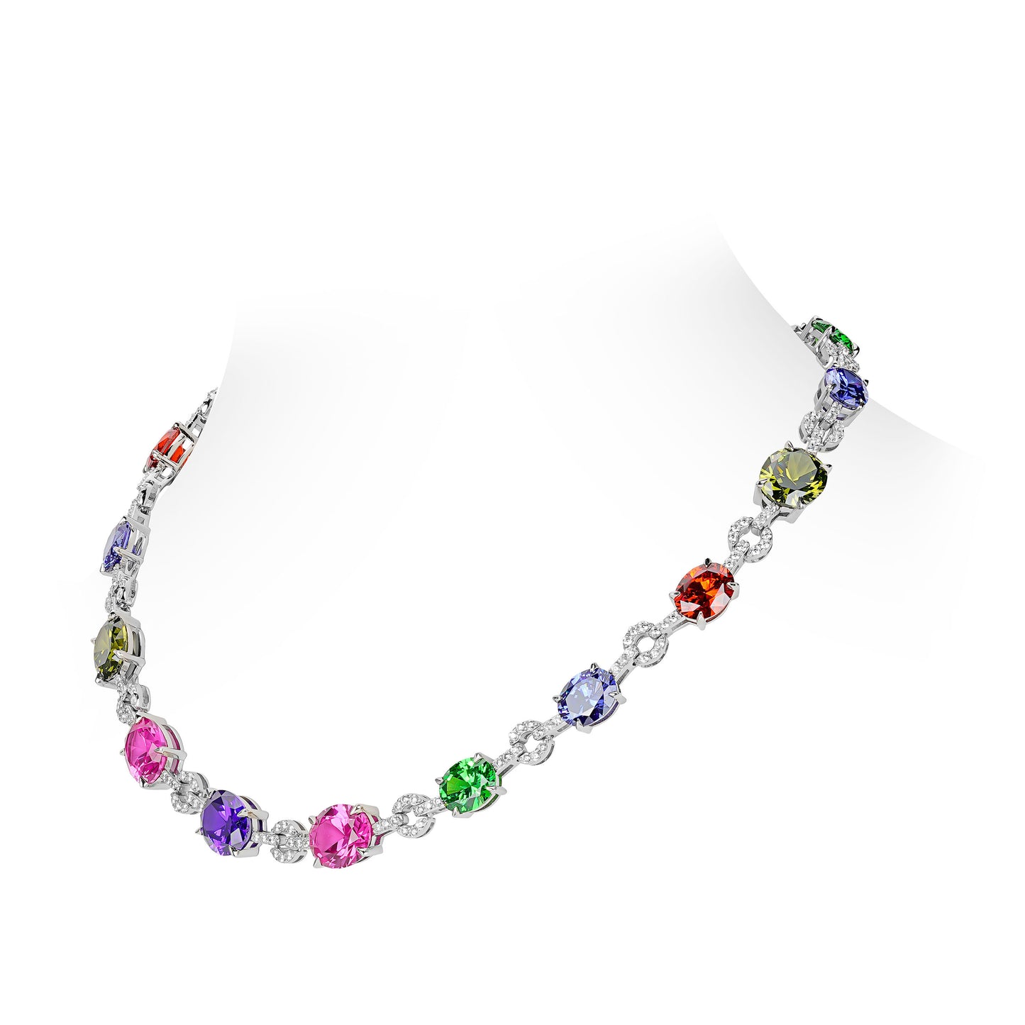 Limited edition：Luxury Rainbow Cloud evening necklace