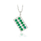 Promotion design: Green chalcedony beads "Abacus" pendant&necklace