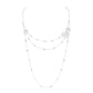 Wedding collection: Multi-Layer Long White Camellia Necklace