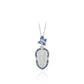 Limited edition：Icy chalcedony carved White Leaf detailed pendant