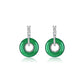 Promotion design: Green chalcedony "Donut" earrings