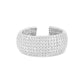 Limited Wedding collection: Clear diamond color Lab created stones designer luxury wide bangle