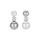 Promotion design: AB style White and Grey "Easter Egg" modern earrings