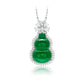 Promotion design：Green chalcedony Lucky "Hulu" flower Pendant