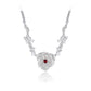 Christmas design: Modern exquisite "Red Camellia flower Necklace"