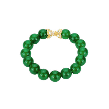 Limited edition Multi-purpose: Luxury "Hulu" with Green chalcedony necklace and bracelet