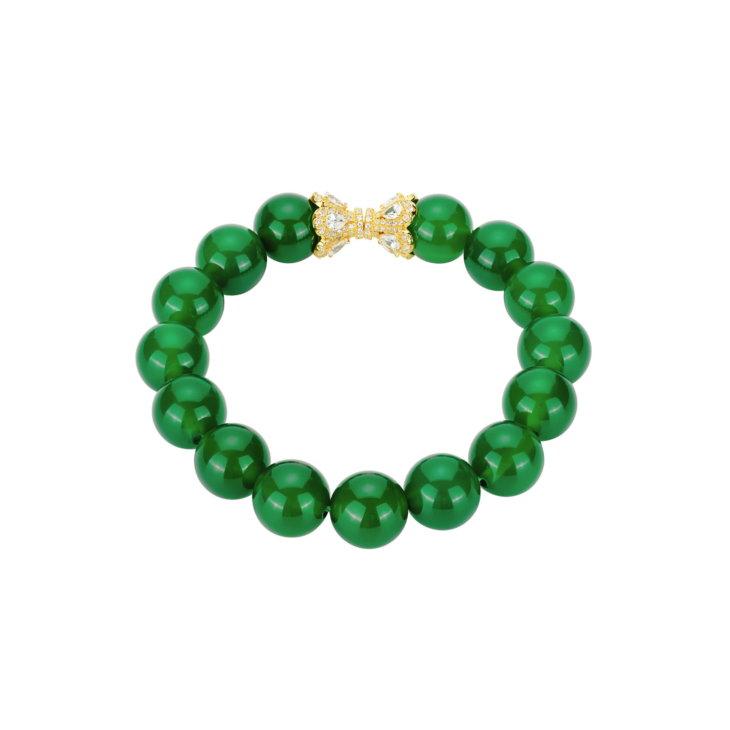 Limited edition Multi-purpose: Luxury "Hulu" with Green chalcedony necklace and bracelet