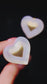 Golden time collection: Modern "Golden Brushed Heart" detailed Earrings