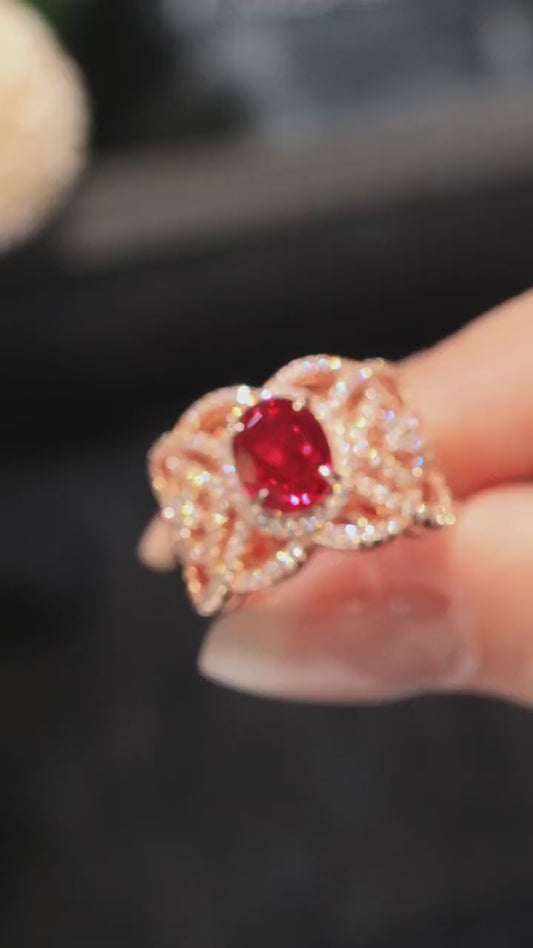 Christmas Collection：Red Lace ring