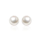 Wedding collection: 20mm White shell pearls ear studs, sterling silver.