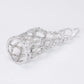 Micro-setting Lab created stones hollow lace ring, sterling silver