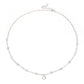 Micro-setting lab created stones Stars and moon multi-purpose chain necklace, sterling silver