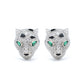 Micro-setting The leopard earrings, sterling silver