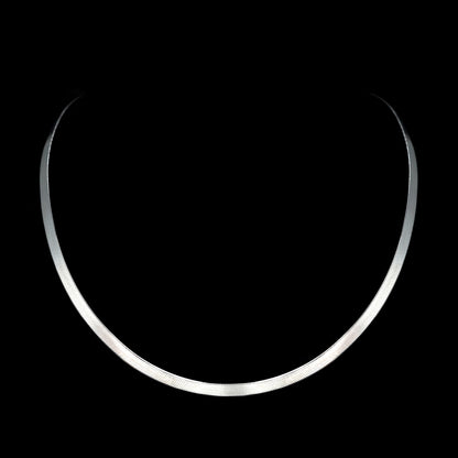 Italian classic Herring bone chain necklace，sterling silver