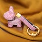 Pink and White Key chain doggy