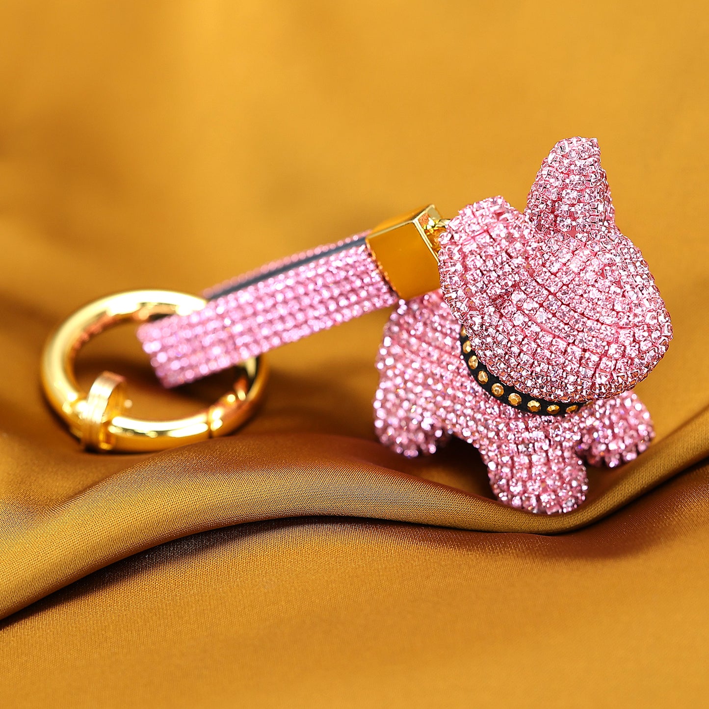 Pink and White Key chain doggy