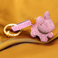 Pink and White Key chain doggy