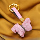 Pink and White Key chain doggy