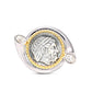 Micro-setting two-sided ancient coin the king of the gods Zeus ring, sterling silver