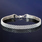 Mikrofassung im Brillantschliff Lab erstellte Steine ​​Brilliant Milky Way Chocker, Sterlingsilber