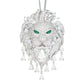 Pierres créées par un laboratoire polyvalent à micro-sertissage Pendentif lion guerrier Lucerne, broche, accessoire de bracelet, argent sterling